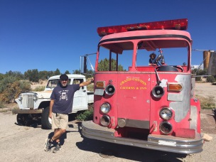 Old firetruck at Caverns