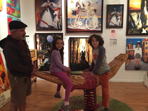 Playing ON art at Pop Gallery in Santa Fe