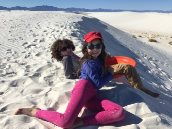 White Sands sledding